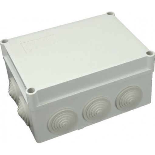 Picture of Plastic Junction Box with Plugs 240x190x90mm IP55 S-BOX 506