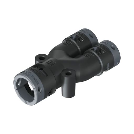 Picture of Y-Splitter for Φ12 Spiral Cable to 2 Φ10 Cables, IP66, Black, 6BY121010