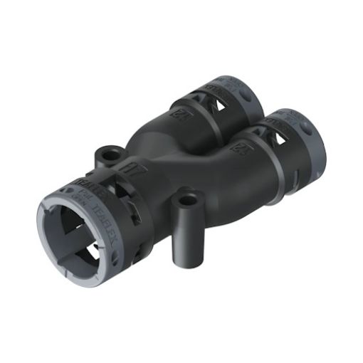 Picture of Y-Splitter for Φ17 Spiral Cable to 2 Φ12 Cables, IP66, Black, 6BY171212
