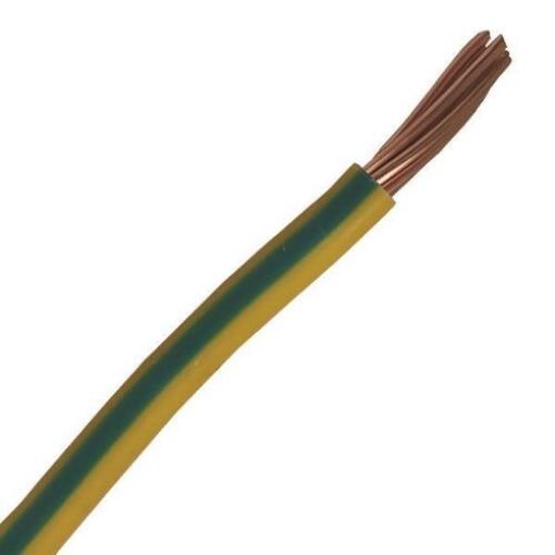 Picture of Cable H07V-U (NYA) 6mm² Yellow-green