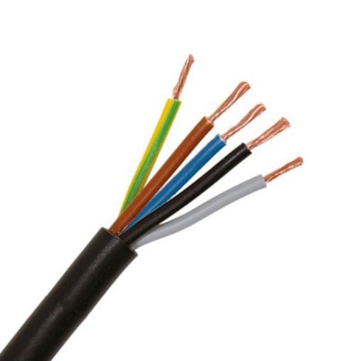 Picture of Flexible Cable H05VV-F (NYLHY) 5G0.75mm² Black