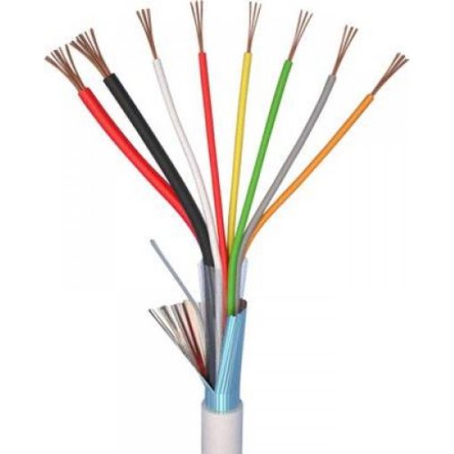 Picture of Alarm Cable 6x0.22mm²+2x0.50mm² Copper with Aluminum Foil LiY(st)Y