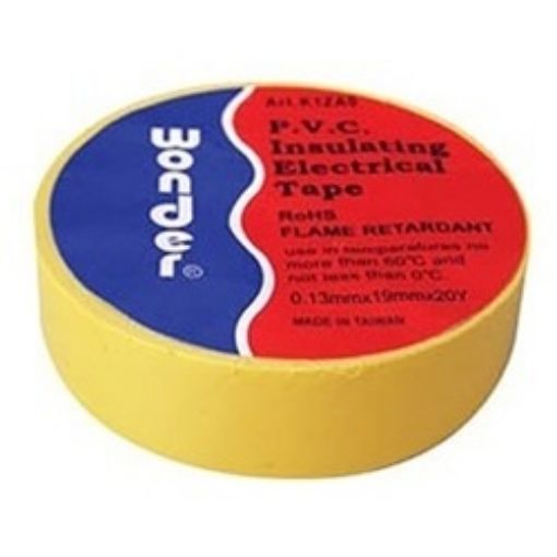 Picture of Insulating Tape Yellow 0.13mmx19mmx20Y WONDER