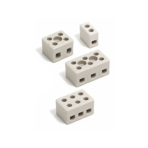 Picture of Κλέμμα Πορσελάνης 2P Διπλή με Τρύπα 2.5mm (Μεσαίου Τύπου) 980299