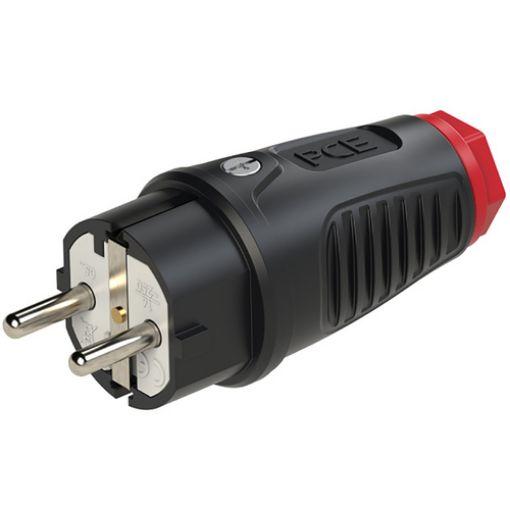 Picture of 0511-sr Male Schuko Plug Rubber IP54