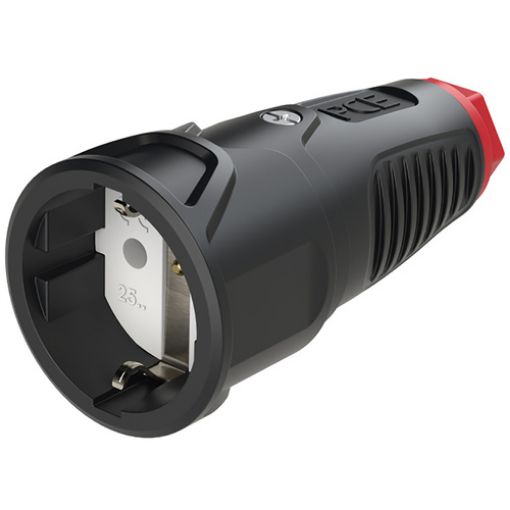 Picture of 2510-sr Female Schuko Plug Rubber IP20