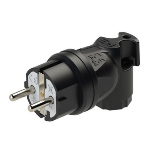 Picture of 05811-s Male Angled Rubber Schuko Plug IP44