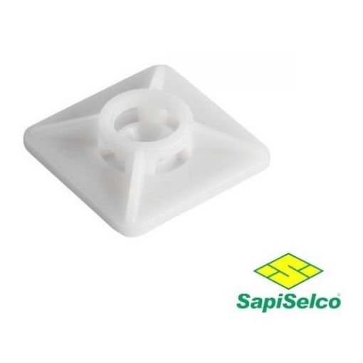 Picture of BAS.2MT.508 Adhesive Tie Supports 27x27mm White