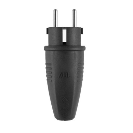 Picture of Schuko Male Rubber Plug Black 100000039