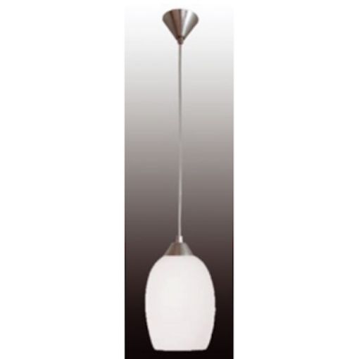 Picture of Single-Light Pendant Lamp with White Nickel Matt Glass
