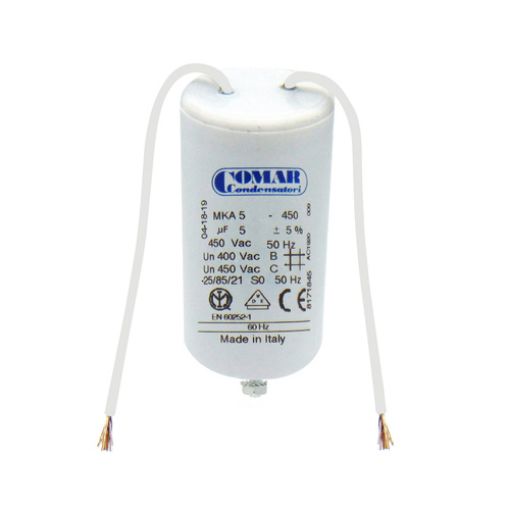 Picture of Capacitor 5μF Permanent Operation 450V with Cable