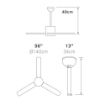 Picture of Ceiling Fan 75W Φ140 White FC3-140 02-00101