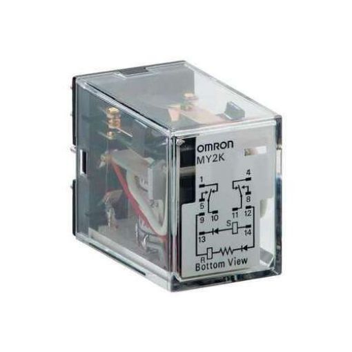 Picture of MY2K-US 24VAC Latching Microrelay 2C/O 3A