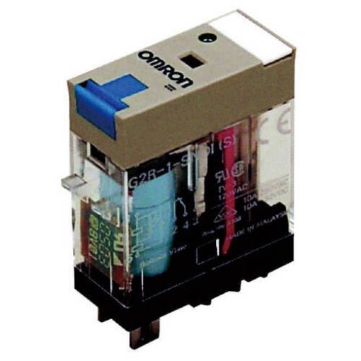 Picture of G2R-1-SNDI 24VDC(S) Microrelay 5 Pins 1C/O 10A with Led+Test Button+Diode