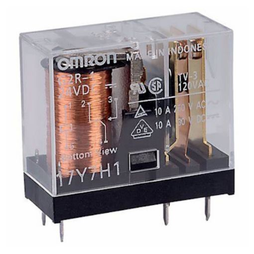Picture of G2R-1 12VDC Microrelay 5 Pins Printed 1C/O 10A