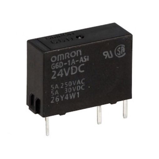Picture of G6D-1A-ASI 5VDC Miniature Microrelay 1NO 5A 4 Pins PCB