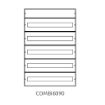 Picture of Wall-mounted Metal Panel 5x26 IP65 Transparent Door COMBI609025-4TZ