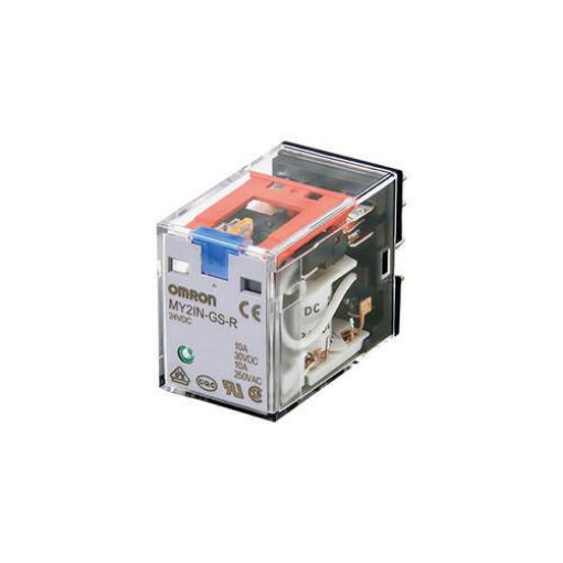 Picture of MY4IN-GS-R 220/240VAC Microrelay 14 Pins 4C/O 6A with Led+Test Button