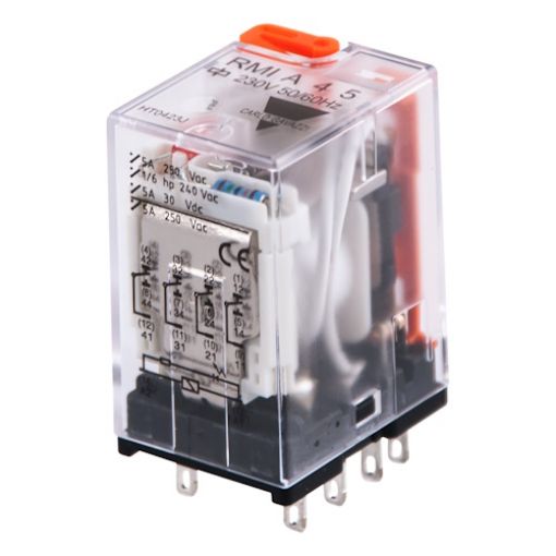 Picture of Microrelay 14 Pins 12VAC 4C/O 5A RMIA4512VAC