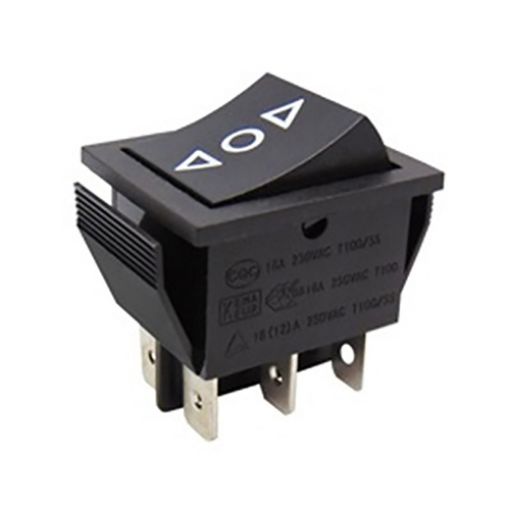 Picture of Rocker Switch Large 6P ON-OFF-ON 16A/250V RK1-01