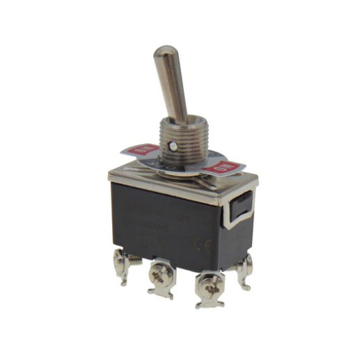 Εικόνα της Διακόπτης με Λεβιέ (Toggle) ON-OFF-ON 2P 15A/250V T-1330