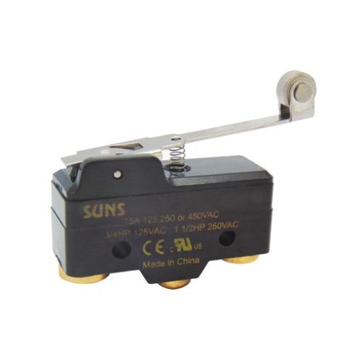 Picture of Mini Limit Switch with Long Blade and Roller Lever 15A 125/250VAC Z-15GW2