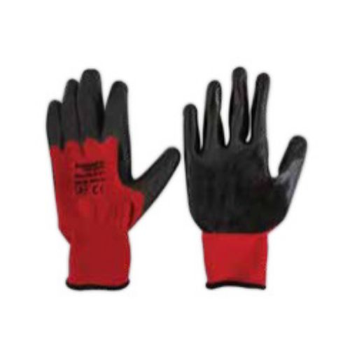 Picture of Red Gloves No.9 Polyester with Nitrile Coating (Palm+Fingers)