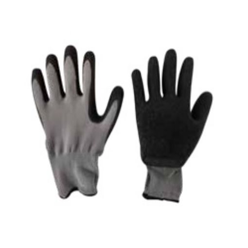 Picture of Grey Gloves No.9 Polyester with Latex Coating (Palm)