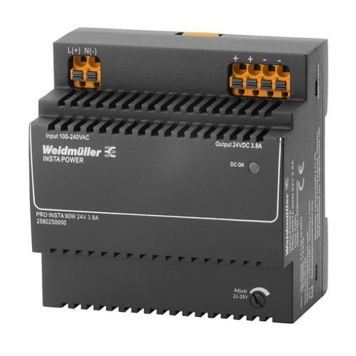 Picture of PRO INSTA 90W 24V 3.8A Rail Power Supply 2580250000