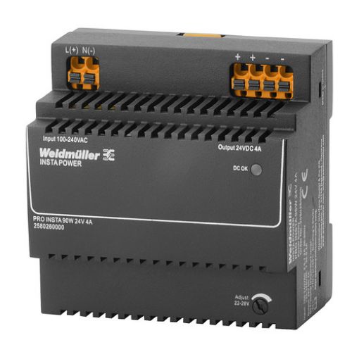 Picture of PRO INSTA 96W 24V 4A Rail Power Supply 2580260000