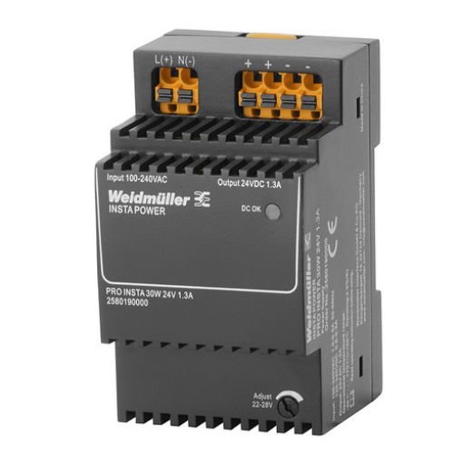 Picture of PRO INSTA 30W 24V 1.3A Rail Power Supply 2580190000