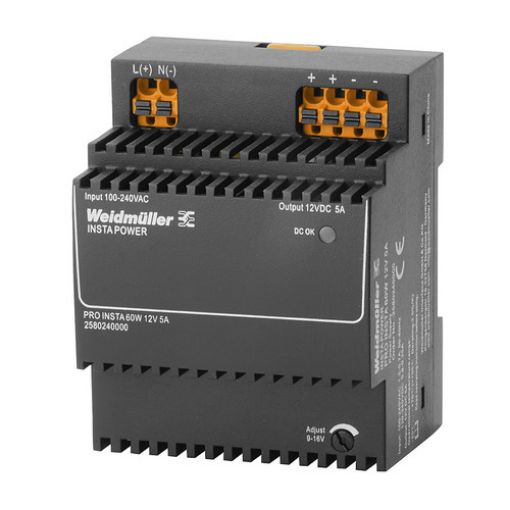Picture of PRO INSTA 60W 12V 5A Rail Power Supply 2580240000