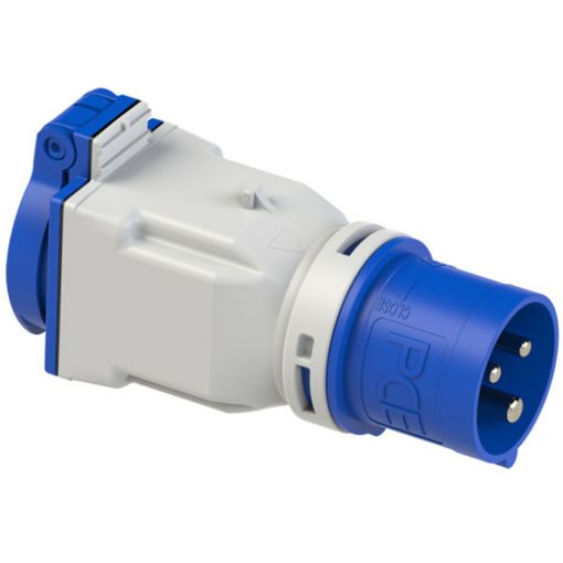Εικόνα της 9433100 Adaptor Αρσενικό Βιομηχανικό 3P 16A σε Θηλυκή Πρίζα Σούκο 16A IP44 PCE