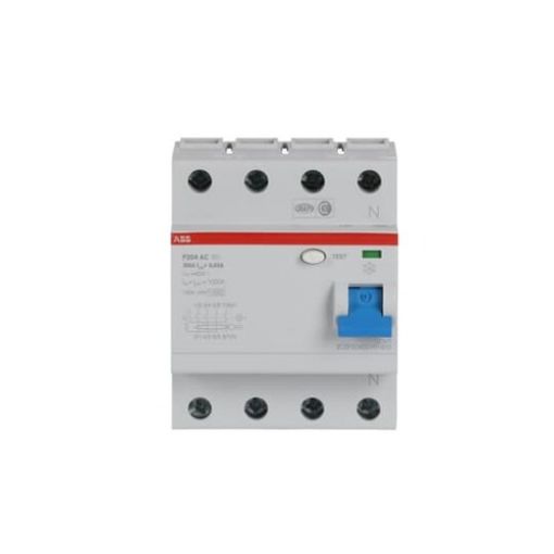 Εικόνα της F204AC-100/0,03 Ρελέ Διαρροής 4P 100A 30mA Τύπου AC