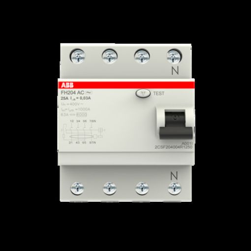 Εικόνα της FH204AC-25/0,03 Ρελέ Διαρροής 4P 25A 30mA Τύπου AC