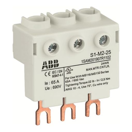Picture of S1-M2-25 Power Terminal MS116-132 63A for Cables up to 25mm² with Bridge