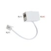 Picture of Converter with Cable 1 Male to 2 Female RJ11 and RJ45 (6P4C & 8P4C) Blister