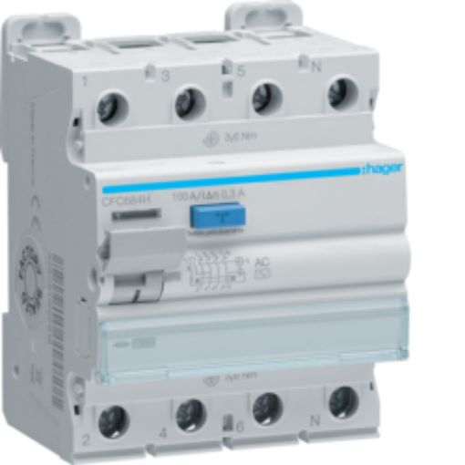 Picture of CFC684H Leakage Relay 4P 100A 300mA AC Type