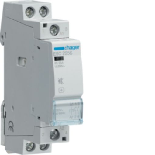 Picture of ESC225S Rail Mount Power Relay 2NO 25A 230VAC Silent