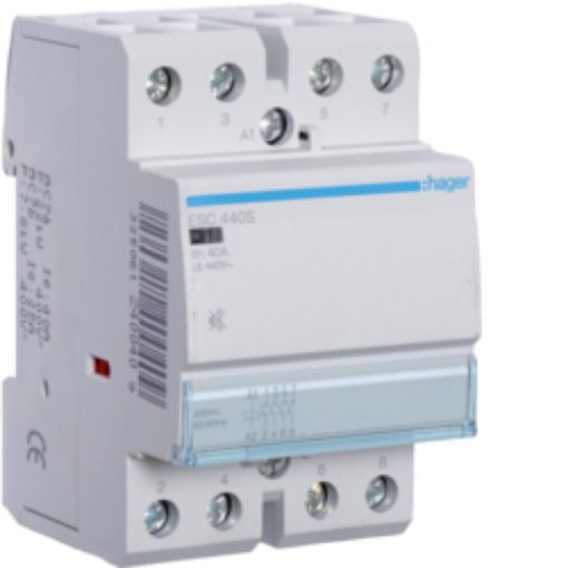 Picture of ESC440S Rail Mount Power Relay 4NO 40A 230VAC Silent