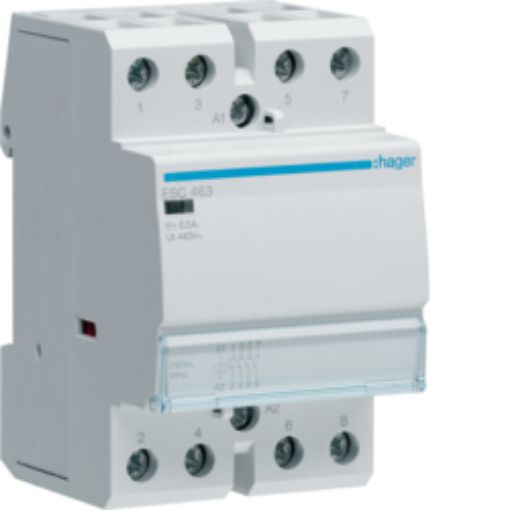 Picture of ESC463 Rail Mount Power Relay 4NO 63A 230VAC