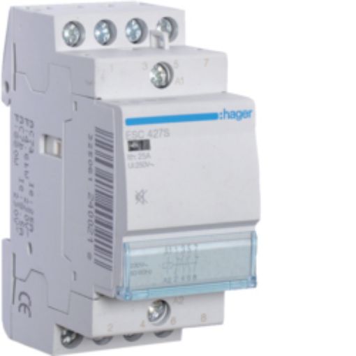 Picture of ESC427S Rail Mount Power Relay 2NO+ 2NC 25A 230VAC Silent