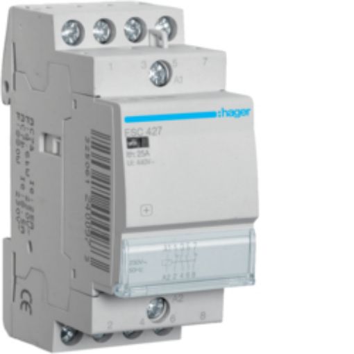 Picture of ESC427 Rail Mount Power Relay 2NO+ 2NC 25A 230VAC