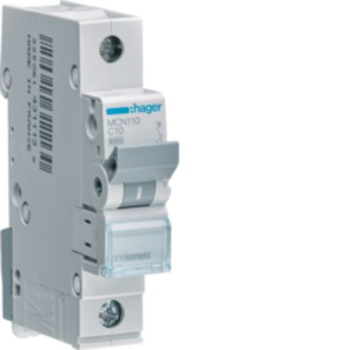 Picture of MCN110 Miniature Circuit Breaker 1P 10A C 6kA