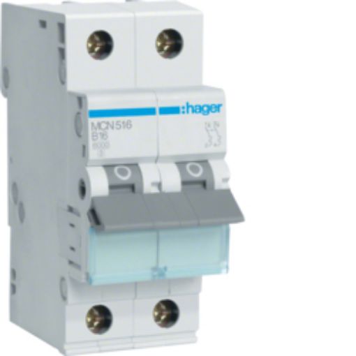 Picture of MCN516 Miniature Circuit Breaker 1P+N 16A C 6kA