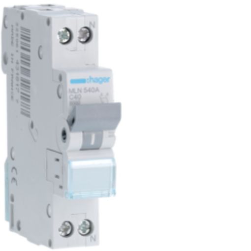 Picture of MLN540A Miniature Circuit Breaker 1P+N 1 Element 40A C 6kA
