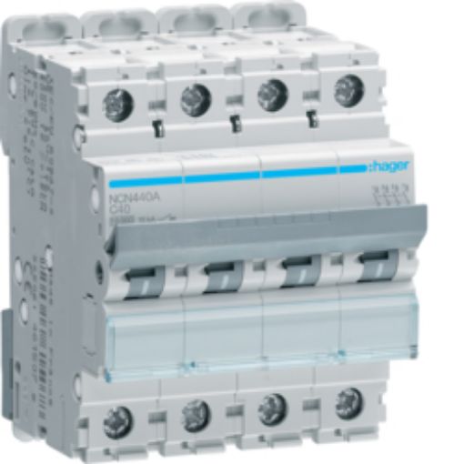 Picture of NCN440A Miniature Circuit Breaker 4P 40A C 10kA