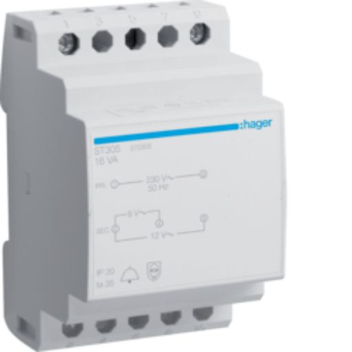 Picture of ST305 Bell Transformer 16VA 230V/8-12V