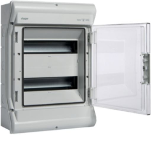 Picture of VE212N VECTOR Wall Mounted Panel Waterproof 2x12 IP65 310x427x151mm Transparent Door UV Protection
