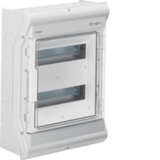 Picture of VE212PN VECTOR Wall Mounted Panel Waterproof 2x12 IP65 310x427x151mm Transparent Door UV Protection